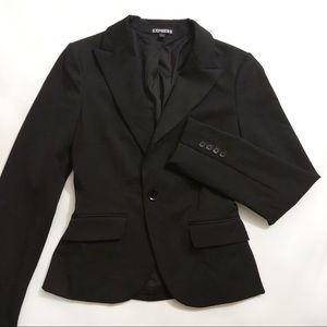 Express Black Single Button Womens Blazer sz 0 2